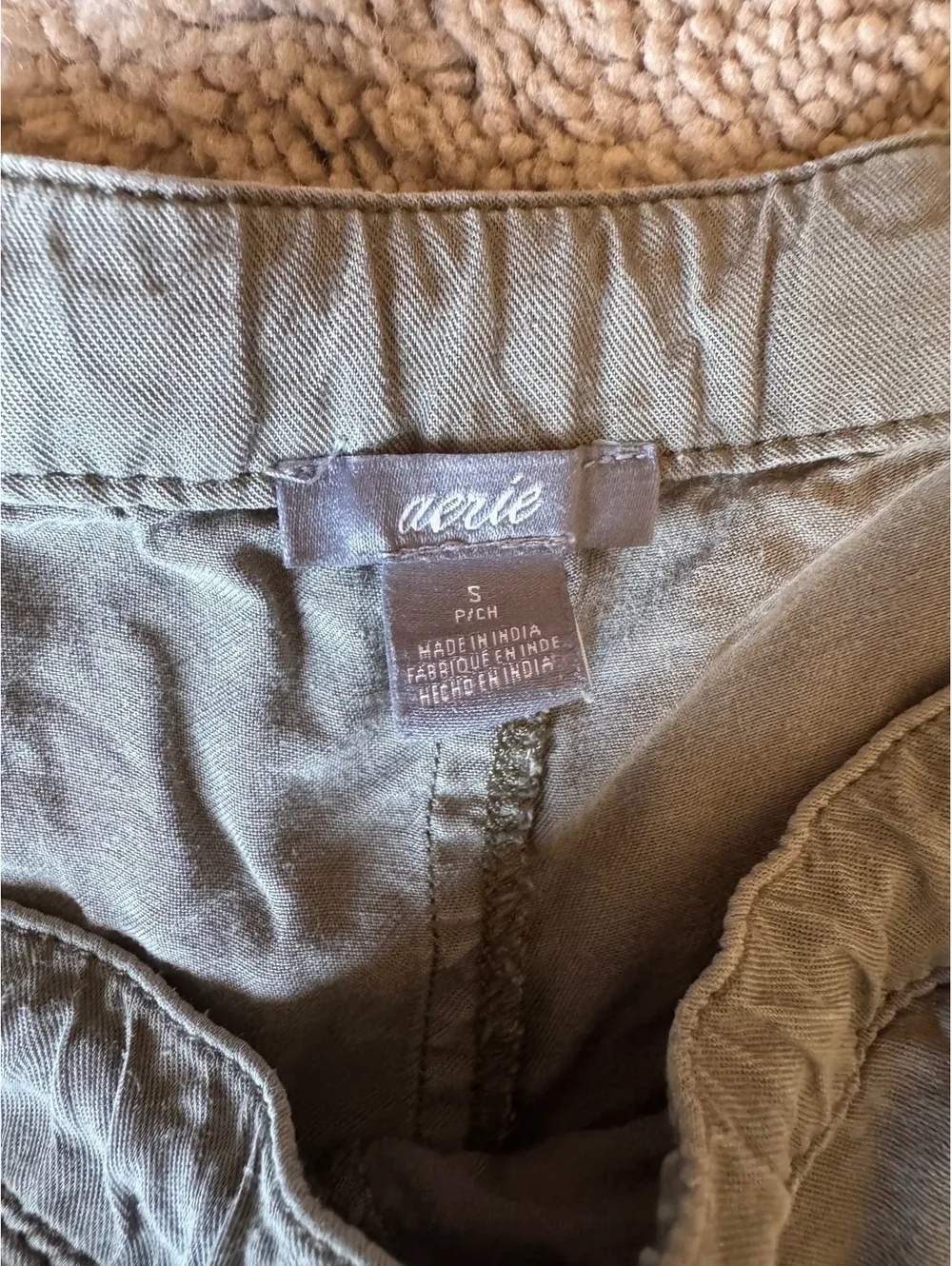 Aerie army green cargo shorts
